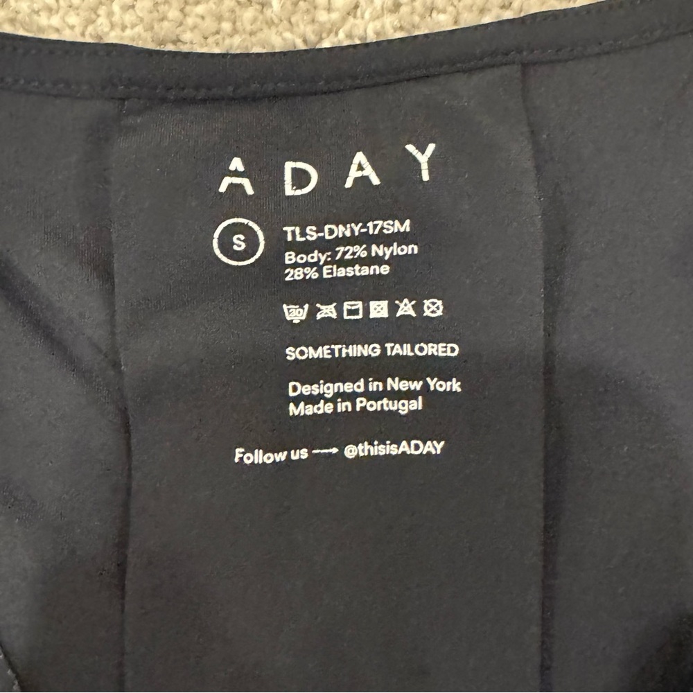 ADAY Dark Navy V-Neck Blouse - Picture 5 of 6